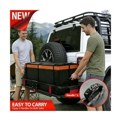 Folding Hitch Cargo Carrier Basket 60″ X 20″ X 6″+ Waterproof Bag (59″ 24″ 24…