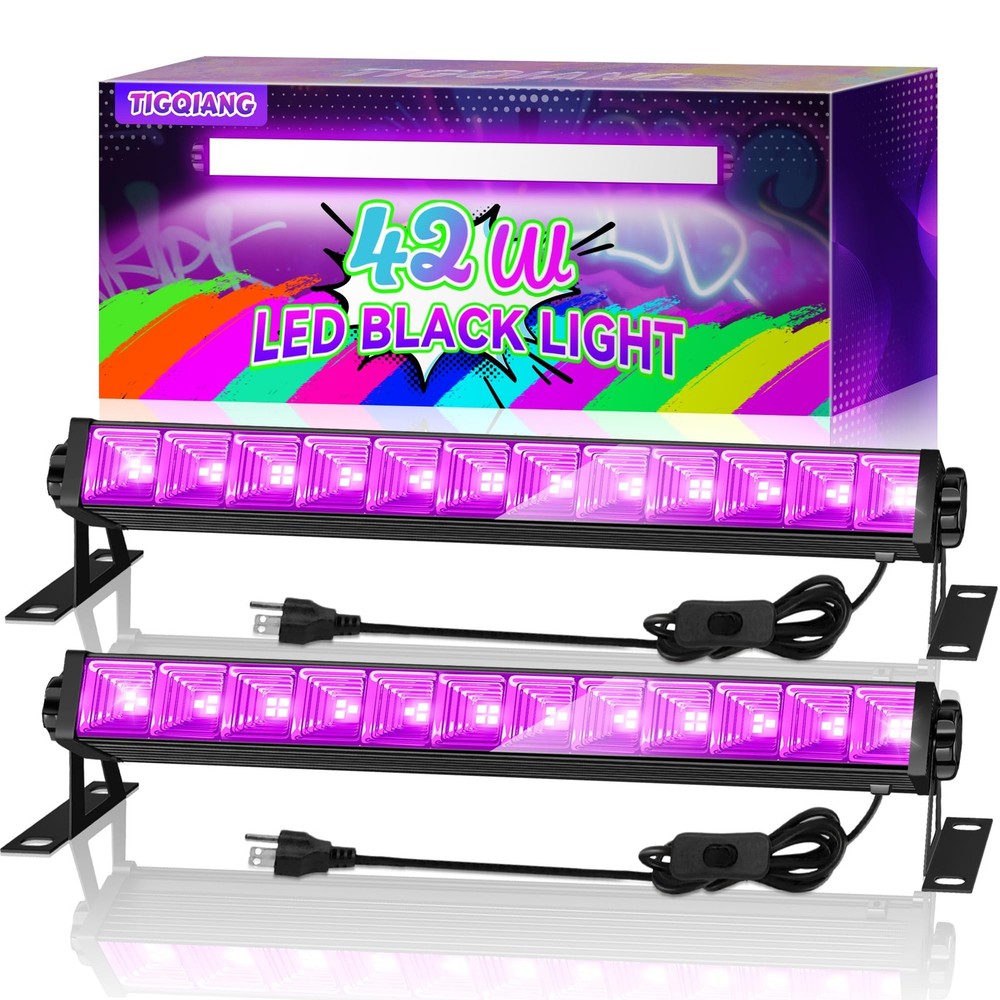 2 Pack 42W LED Black Light Bar, Blacklight with 6FT 2,