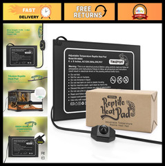 Adjustable Reptile Heat Pad – Under Tank Heater for 10-40 Gallon Terrarium, Mat