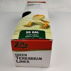 Zilla Reptile Green Terrarium Liner 55 Gal. 11.75″ X 47.5 Carpet Substrate