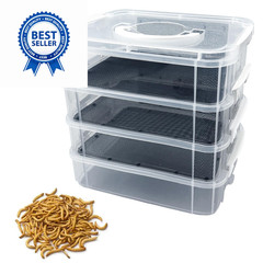 Mealworm Breeding Kit,Prevent Escape Mealworms 1 Count (Pack of 1)