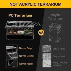 Modern Hermit Crab Habitat – Magnetic Lid & Easy-Clean Seamless Design, 0.79 Gal