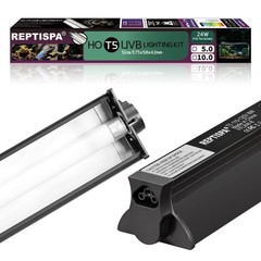 T5 HO UVB Lighting Combo Kit, Reptile Light Fixture with Fluorescent Light