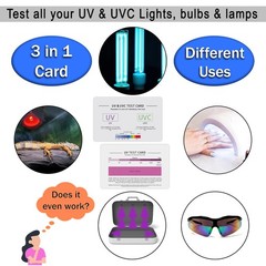 | UV & UVC Test Card & UV Intensity Test Card | 3-in-1 UV Test Card | UVA & U…