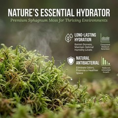 Sukh Sphagnum Moss for Reptiles – Terrarium Green Dried green