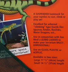 Zoo Med Repti Hammock Large SP-20 Nylon Mesh Reptile Hammock 17-1/2″
