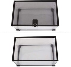 10 Gallon Reptile Tank Glass Natural Cages Terrarium 20″ x 12″ x 10″ Sliding …