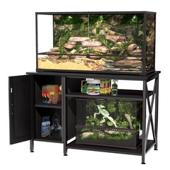 Herture 40-120 Gallon Reptile Tank Stand with Power Outlet, Terrarium Stand with