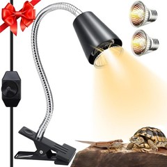 Reptile Heat Lamp with Adjustable Temperature & 360° Rotatable UVB/UVA Bulb -…