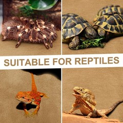 4 Pcs Reptile Carpet Bedding Substrate Liner for Terrarium, 47″x24″, Coffee