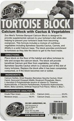 Zoo Med Banquet Tortoise Block Food and Calcium Supplement Treat Turtles Large