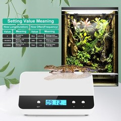 Automatic Reptile Mister with 4 Nozzles | 360° Adjustable Spray, Timer Cont