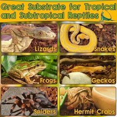 Halatool 2-Pack Coconut Husk Chips for Reptiles, Compressed Coco Chips Substr…