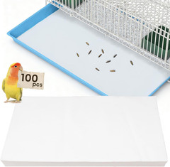 23.6X16.9In Bird Cage Tray Liners, Disposable Cage Liners 100 Sheets for Birds,