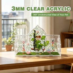 20-Piece Jumping Spider Enclosure Kit, Acrylic Terrarium with 360° View & Mag…