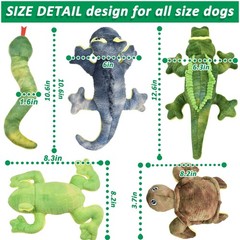 Stuffed Animal Dog Toys, 5 Pack Tough Squeaky Dog Toys, Plush Toys Assortment…