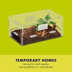 Zilla Micro Habitat Terrarium, Terrestrial, with Locking Latch, for Isopods, Spi