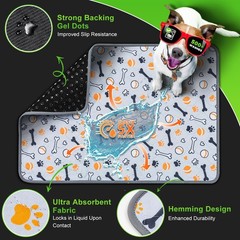 Hompet Dog Grass Pad with Tray Large, 41″x27″, 2 Reusable Artificial Turf for…