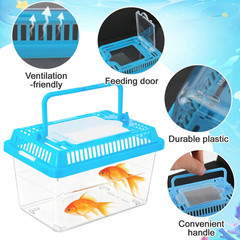 15 Pcs Small Plastic Reptile Carrier, Tarantula Enclosure Snake Breeding Box, Mi