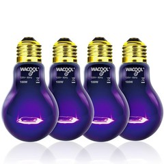 4Pack 100W Reptile Night Heat Lamp – Moonlight Purple Light for Bearded Dragons,