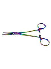 Cynamed Artzone Multi Color Hemostat Forceps with Serrated Jaws, Stainless St…