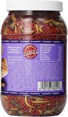 Buffet Blend Juvenile Bearded Dragon Diet: Crickets, Mealworms & Pellets 4.4 oz