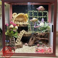 Delllala Hermit Crab Climbing Toys Set Habitat Tank Accessories