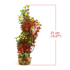 Red Plastic Tree Aquarium Terrarium Landscape Decor Home Decoration for Reptiles