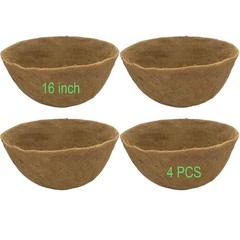 Coco Liners for Planters 16 Inch 4PCS Round Shape Coco Liner Coir Fiber Repla…