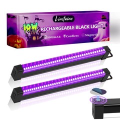 2 Pack Rechargeable Black Light Bar, 5000mAh Large Capacity Battery Powered…