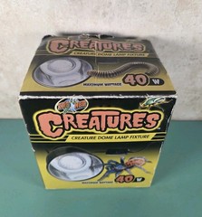 Zoo Med Creatures Dome Lamp Fixture 3 1/2 Inch 40 Watt Max