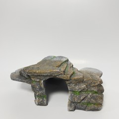 PENN-PLAX Reptology Shale Scape Step Ledge & Cave Hideout – Medium