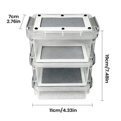 Mealworm Breeding Kit For Reptiles, Birds, And Pets 3-Layer Silkworm Feeder Box