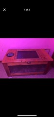 Wooden Reptile Terrarium with Glass Front and Ventilation