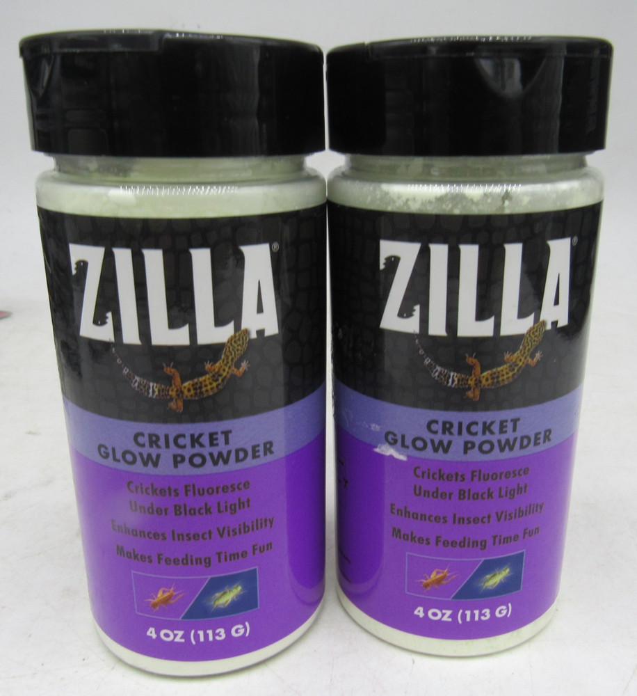 Zilla Cricket Glow Powder 2 Pack-4 oz Bottles – Makes Feeding Time Fun FAST SHIP