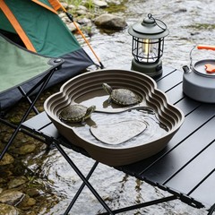 Pet Turtle Bathing Pool Reptile Food Water Dish Feeding Dishes Lizard Pot