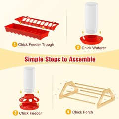 Pawaboo 7-in-1 Chicken Brooder Box for Chick Starter Kit, Includes Chicks Per…