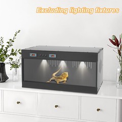 PVC Reptile Lounge Habitat with Glass Sliding Door and Intelligent Thermostat