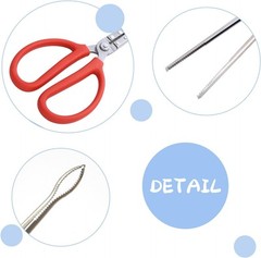 2PCS 15 Reptile Feeding Tongs Curved & Straight Stainless Steel Tweezers, Fas