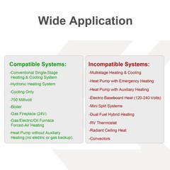 Programmable Thermostat 1H/1C, Household Thermostatfor Heat Pump and Conventi…