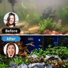 Fish Tank Filter with U-V Light, Submersible Aquarium Filter for 10 to 40 Gal…