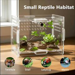 Acrylic Insect Terrarium & Reptile Habitat Kit – Multi-Purpose Bug Enclosure for