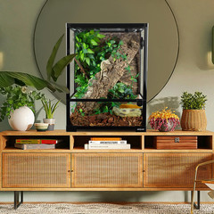 30 Gallon Reptile Glass Terrarium, 18″ X 18″ X 24″ Rainforest Habitat Tank with