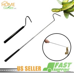 Retractable Stainless Steel Reptile Snake Hook Grabber Catcher Stick Handle Tool