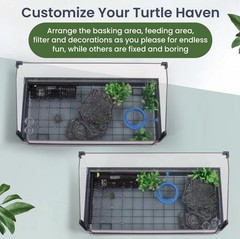 Large Turtle Tank Kit for Aquatic Turtles | Complete Starter Kit | New/Open box