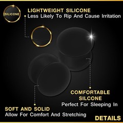2PCS Silicone Black 5/8 inch 16mm Double Flared Saddle Earring Earring Stretc…