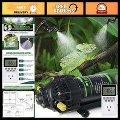 Automatic Reptile Misting System with Timer & 6 Adjustable Nozzles for Terrarium