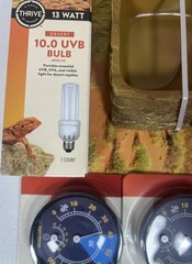 🍀 Thrive Reptile Starter Kit Bulb, Basking Spot Light & Thermometer/Hygrometer