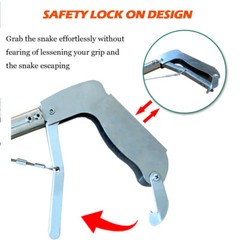 52″ Collapsible Snake Tongs Catcher+40″ Snake Hook Reptile Grabber Handling Tool