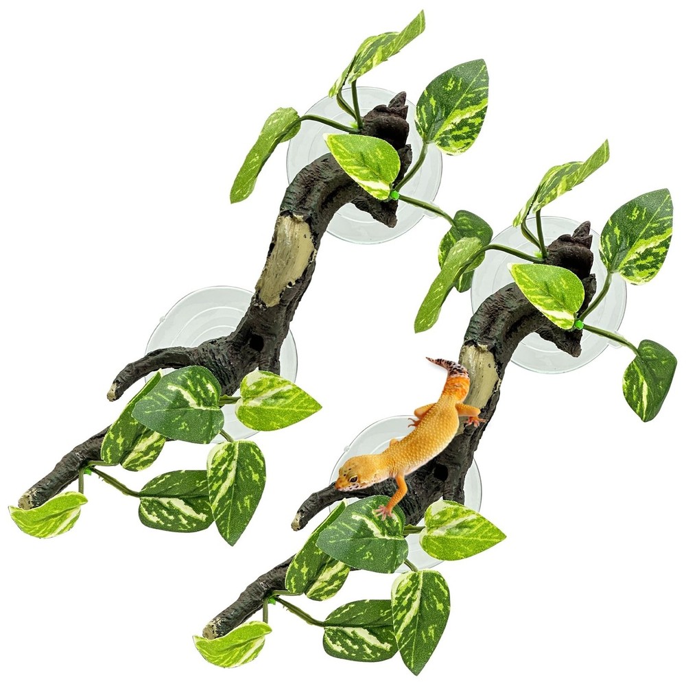 Fhiny Snake Climbing Branch, 2 PCS Resin Reptile Branches for Climbing with S…